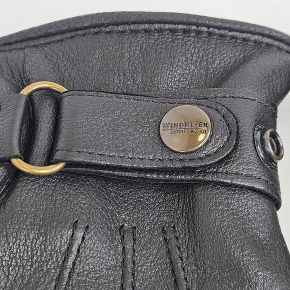 Windriver Faux Leather Gloves Thinsulate Winter Cozy Black Men's Size M - Picture 7 of 16